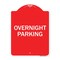 Signmission Designer Series Sign-Overnight Parking, Red & White Aluminum Sign, 18" x 24", RW-1824-23514 A-DES-RW-1824-23514 - alternate 1